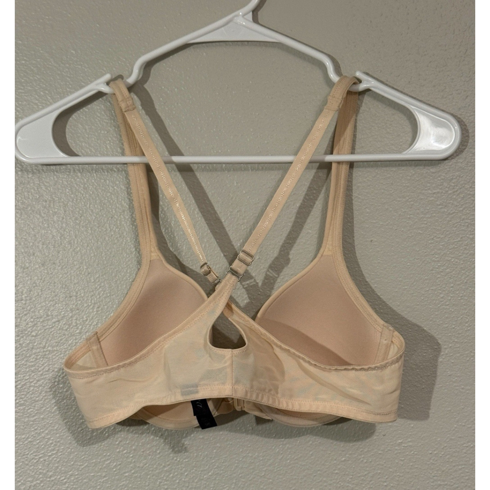 Soma Memorable Bra Front Close Full Coverage Racerback Sz 34B Underwired Beige - Picture 3 of 4